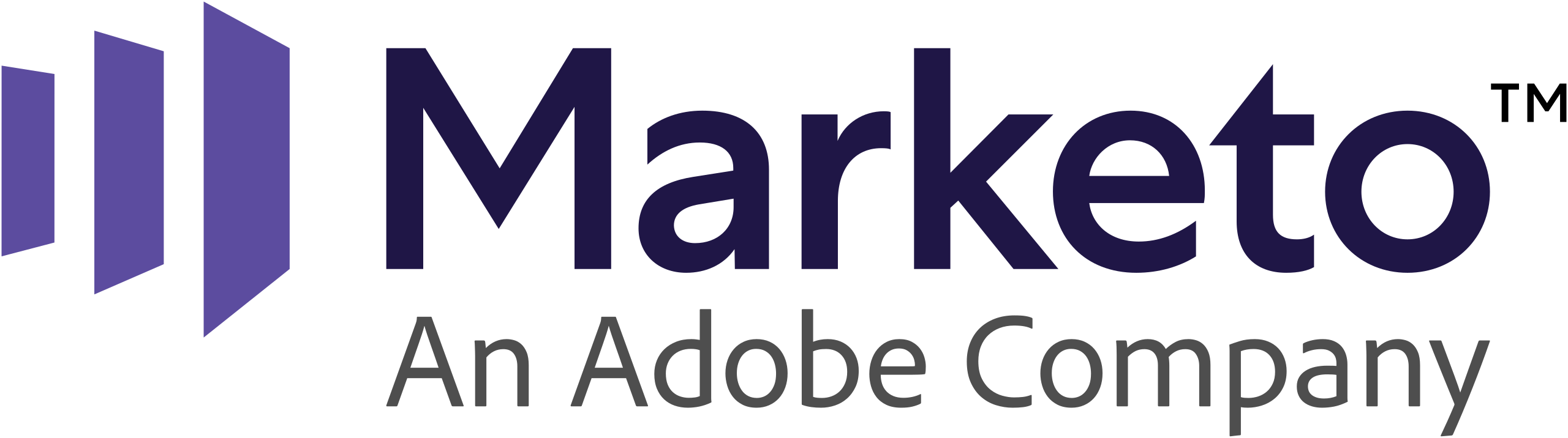 Marketo logo, Adobe Company, marketing automation platform for lead management.