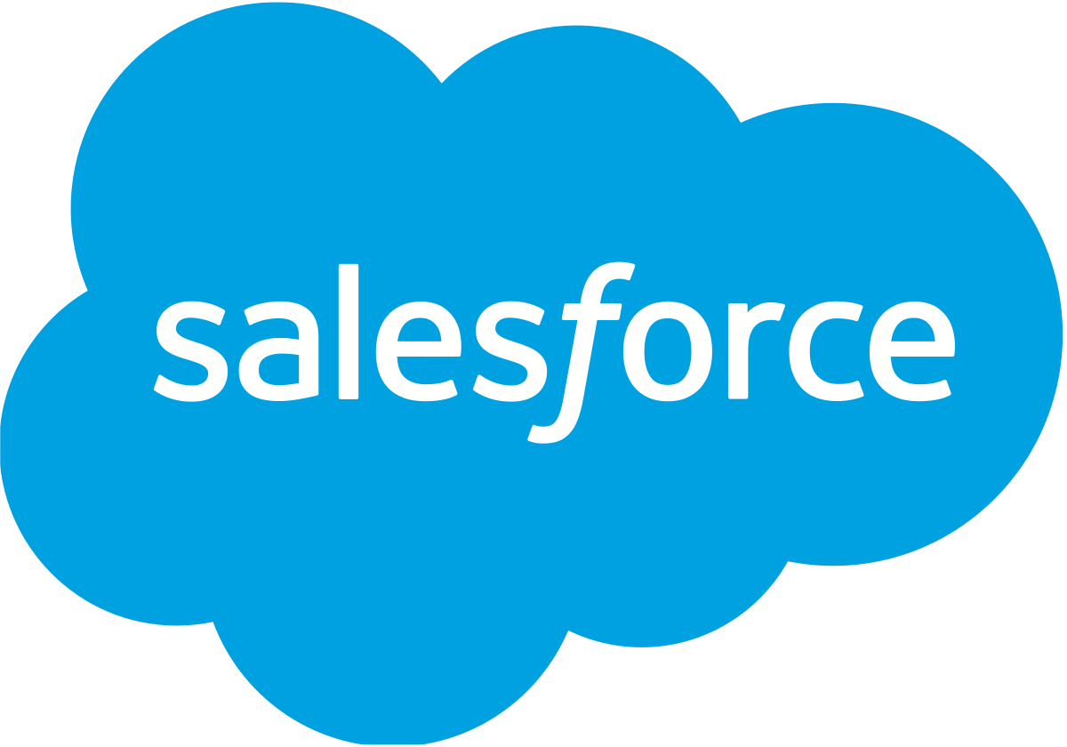 Salesforce logo, CRM and sales automation platform for businesses.